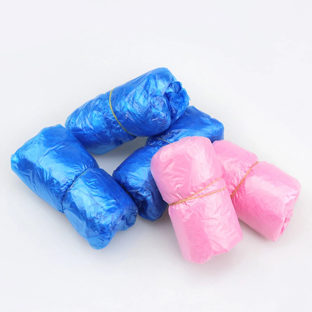 

100pcs One-Time Shoe Cover Waterproof and PE Plastic Shoe Cover Cleaning Shoes Cover for Home Office