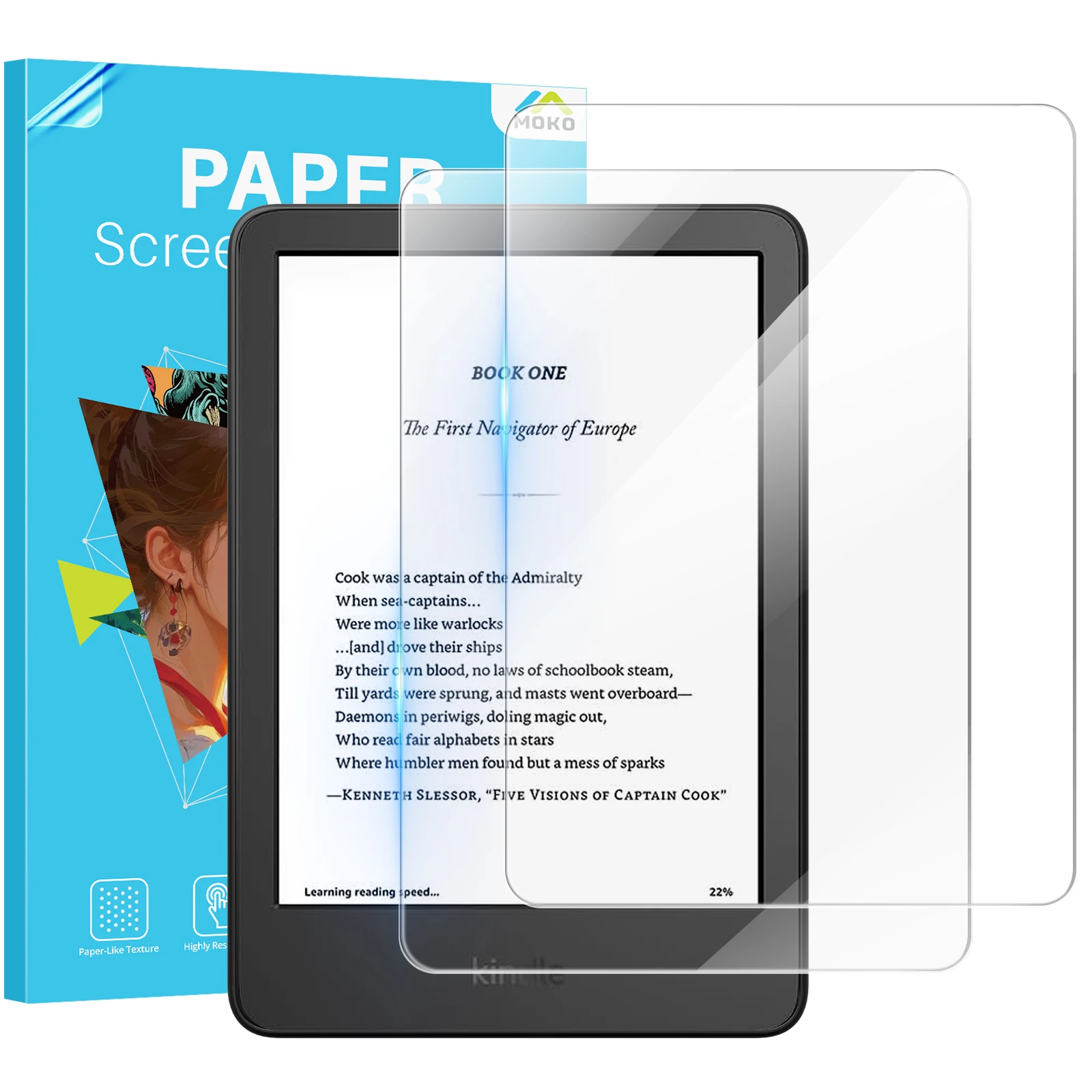 

2 Pack Glass Screen Protector for 6''All-New Kindle 11th Generation 2024/2022, Kindle 10th Generation 2019 Tempered Glass Film