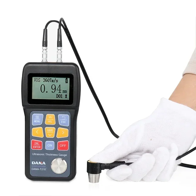 DANA-T210 Ultrasonic Thickness Gauge electromagnetic Industrial Width Measuring Meter Corrosion Gauge range from 0.75mm to 600mm