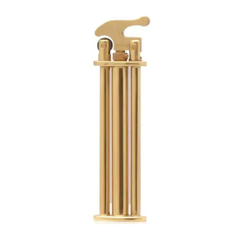 Jifeng - Men's Mini Retro Vintage Brass Inflatable Lighter Slim Gold Cigarette Lighter