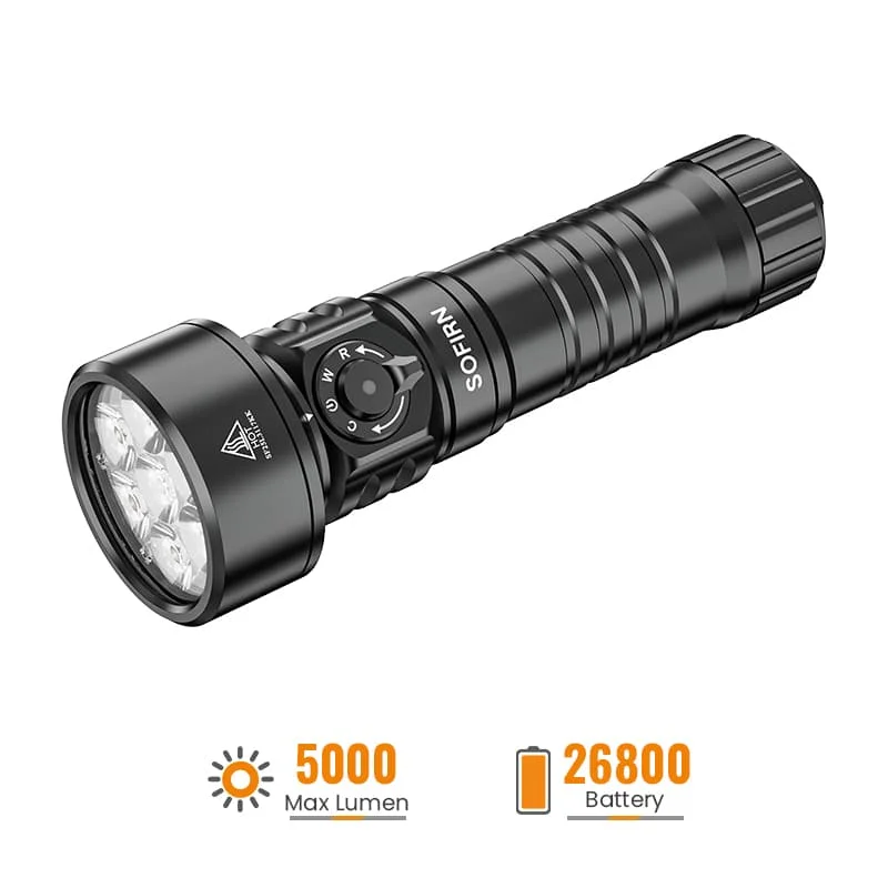 Sofirn SD11 5000lm Scuba Diving Flashlight Waterproof Bright LED Torch