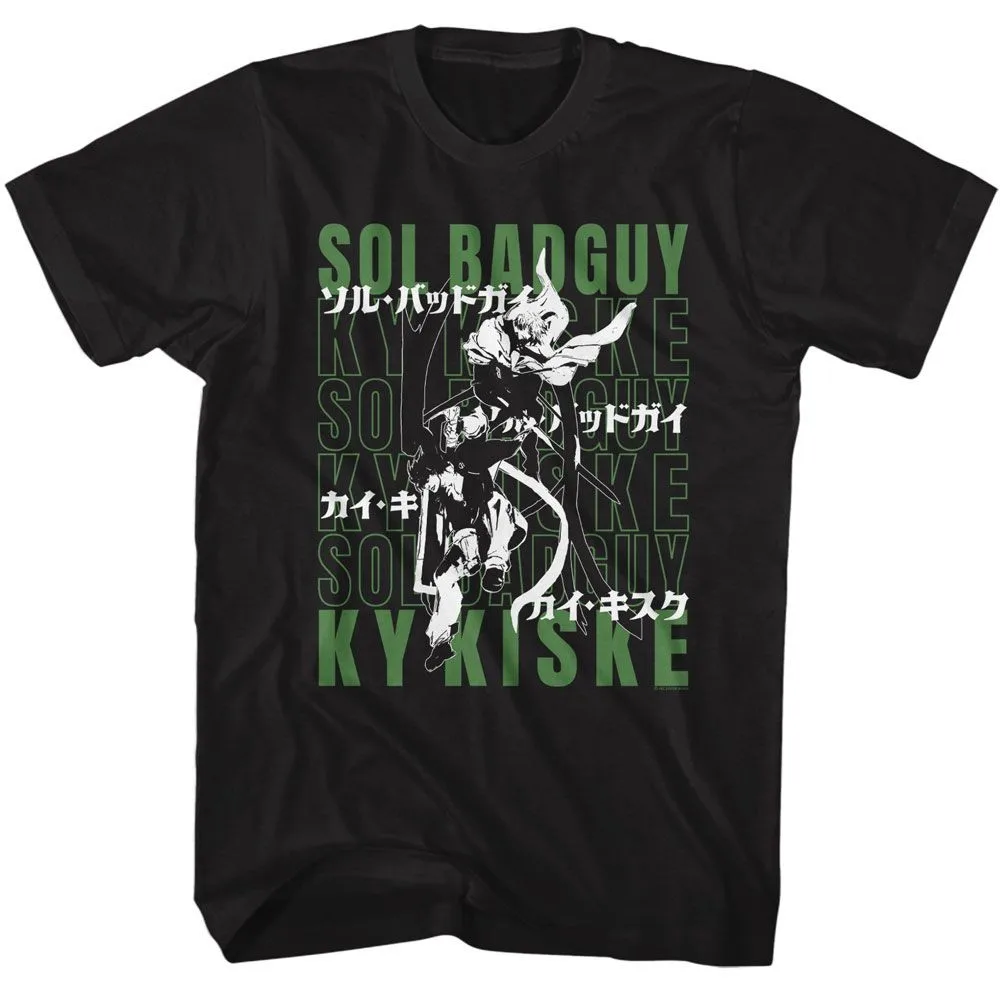 

Guilty Gear Sol Badguy And Ky Kiske Black Gaming Shirt