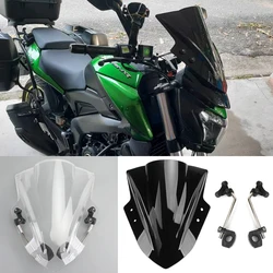 Motorcycle Windshield For Bajaj Pulsar ns rs200 Dominar 400 Windscreen Wind Deflectors Bracket Double Bubble Modify Screen Viser