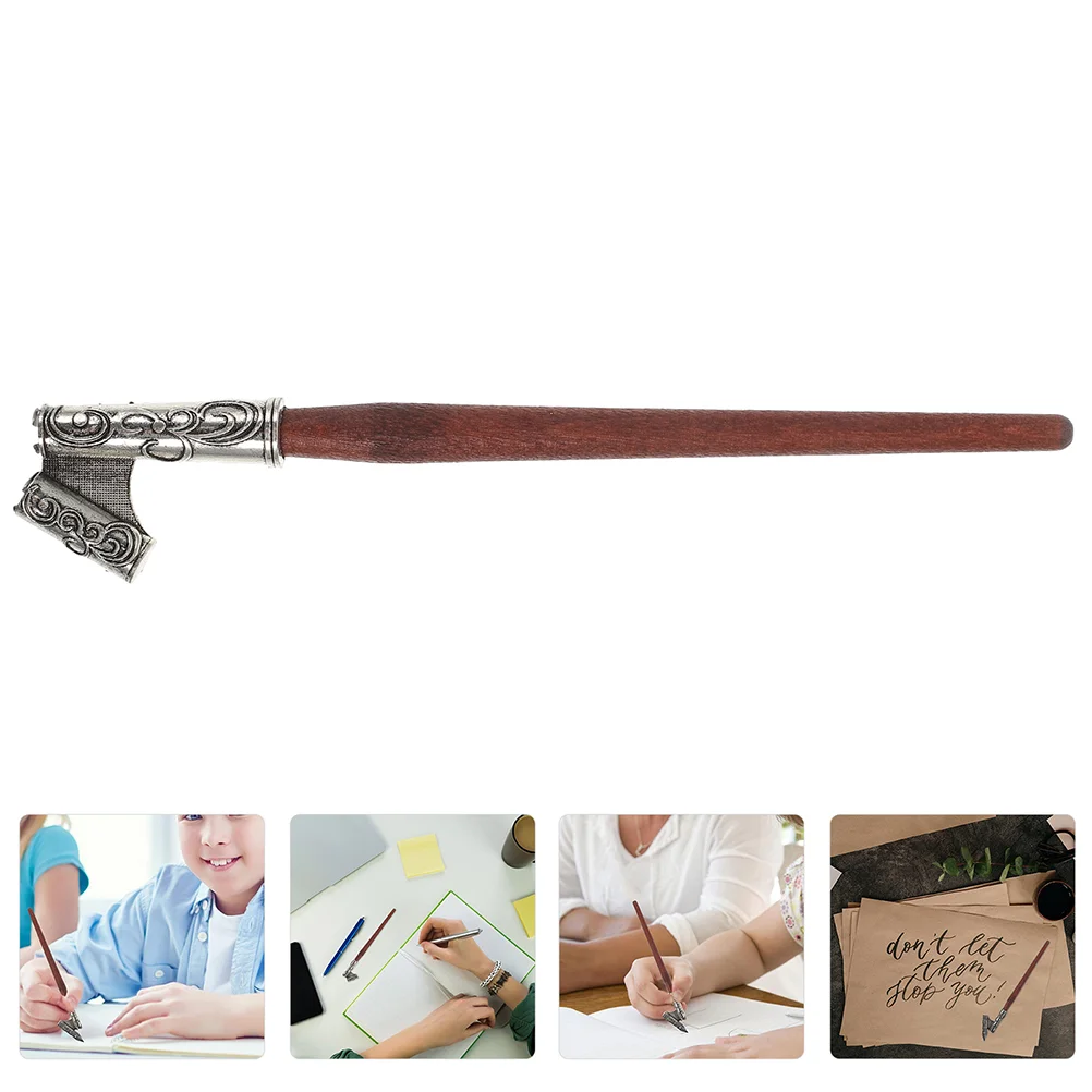 2 Pcs Gadgets Dip Pen Fountain Ink Supplies Alloy Pens Oblique Calligraphy Holders