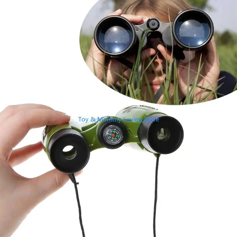 

Y1QF 6x30mm Binoculars Folding Outdoor Travel Hiking Kids Toy Gifts