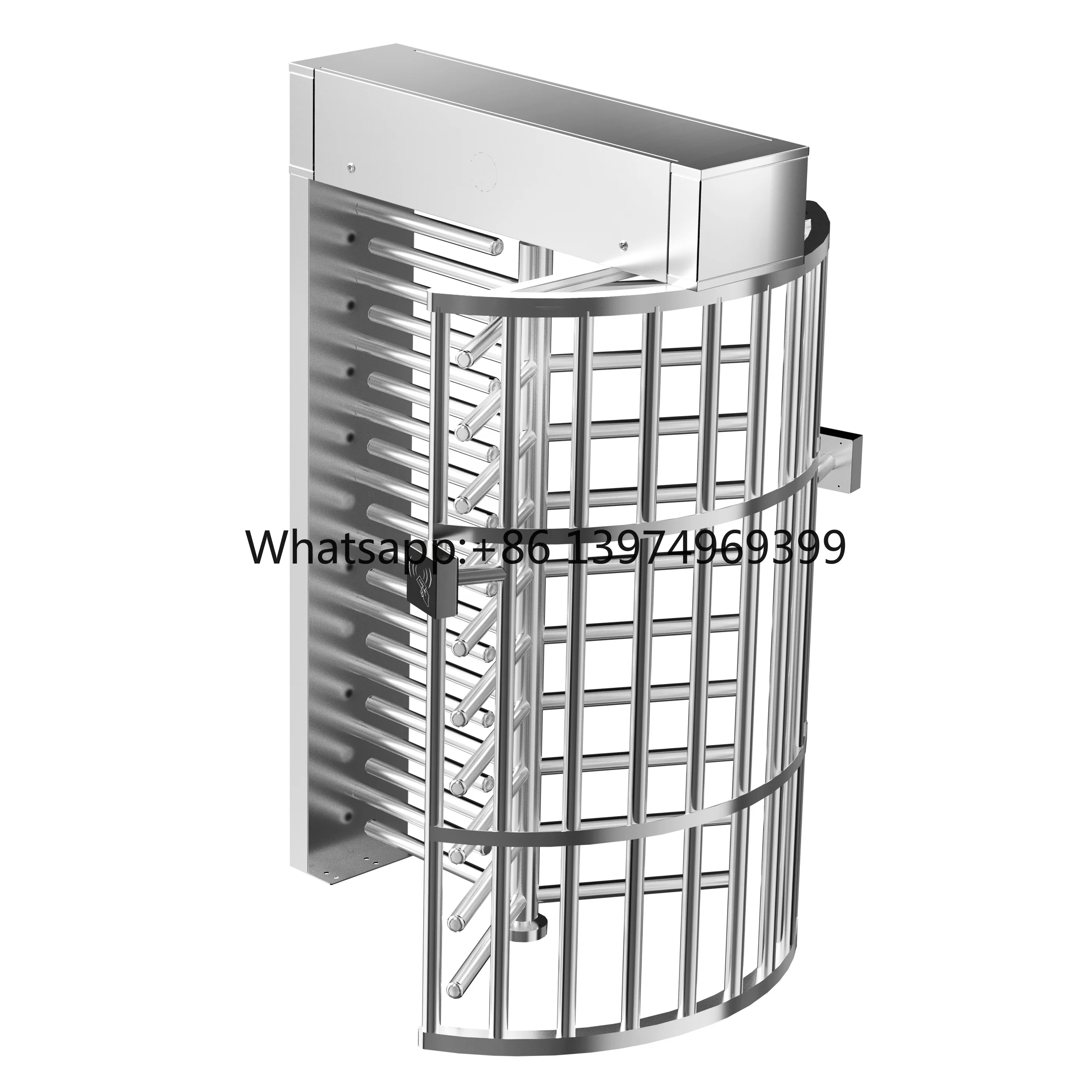 Factory Customization Full Height Turnstile Anti-Tailing Fingerprint Access Control Rotating Gate 304 Stainless Steel Turnstile