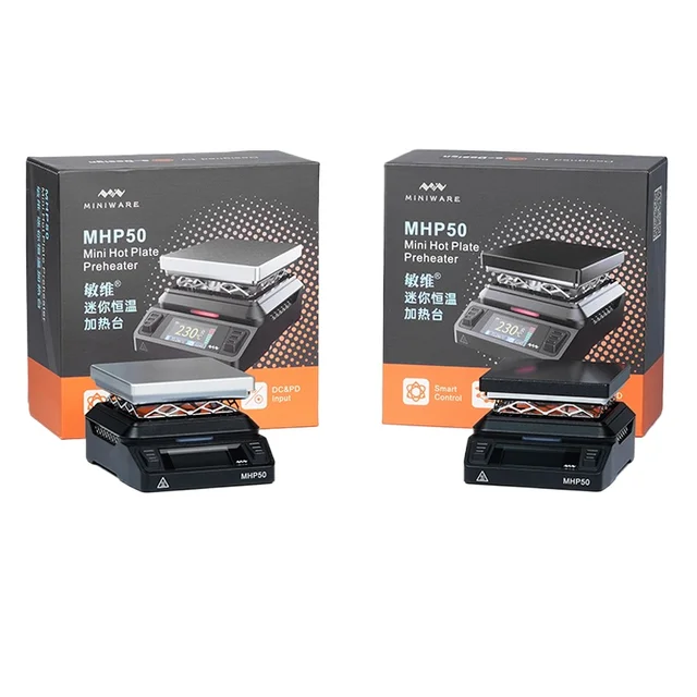 MINIWARE MHP50 Mini podgrzewacz płyty grzejnej 50*50mm powierzchnia grzewcza stół grzewczy o stałej temperaturze 350 ℃