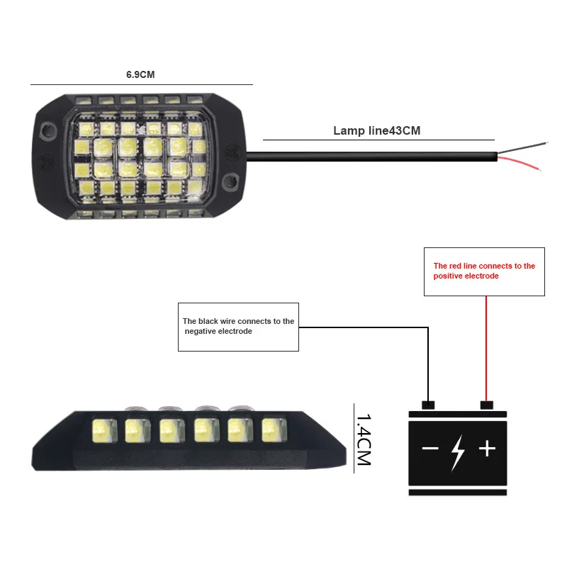 1/2/4pcs LED Rock Light Car Contour Decorative Light Led Atmosphere Lights Bottom Ambient Lamp for Beach Motorcycle SUV ATV Jeep