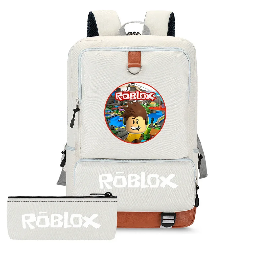 Mochila Roblox Virtual World para niños, bolsa de lápices, bolsa de papelería para estudiantes, bolsa para computadora, regalos para niños, dos piezas