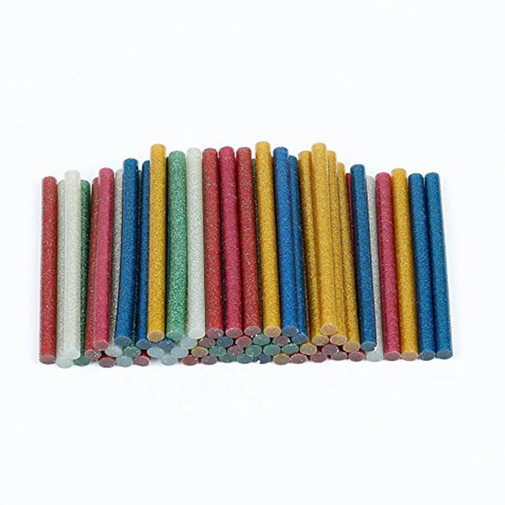 

100pcs Glitter Hot Melt Flash Lightweight Strong Adhesive Eco-Friendly Plastic Wood Paper Glass Fabric School Projects DIY