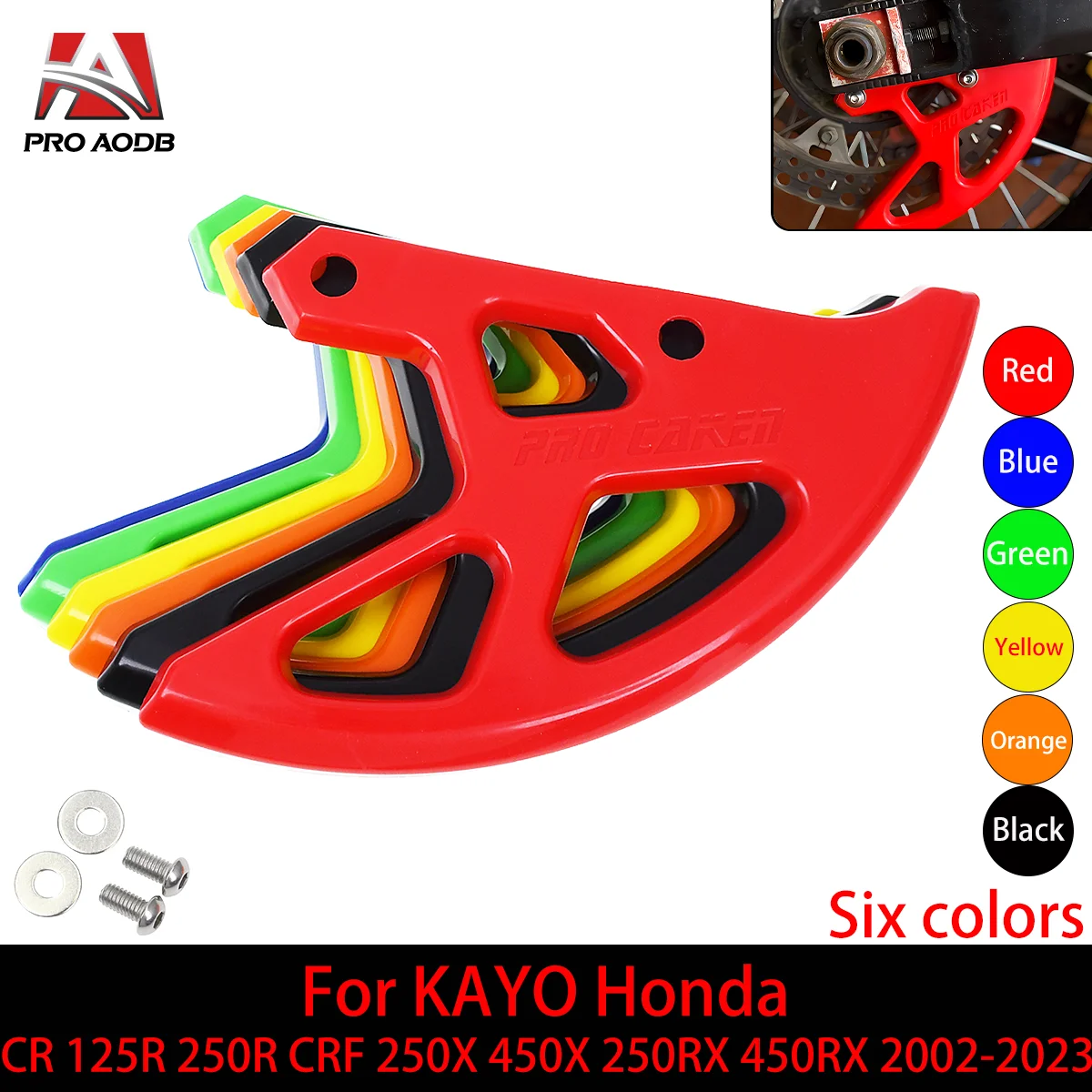 

Rear Brake Disc Rotor Cover Guard Protection For KAYO Honda CR 125R 250R 2002-2020 CRF 250X 450X 250RX 250R 450R 2002-2023 Model