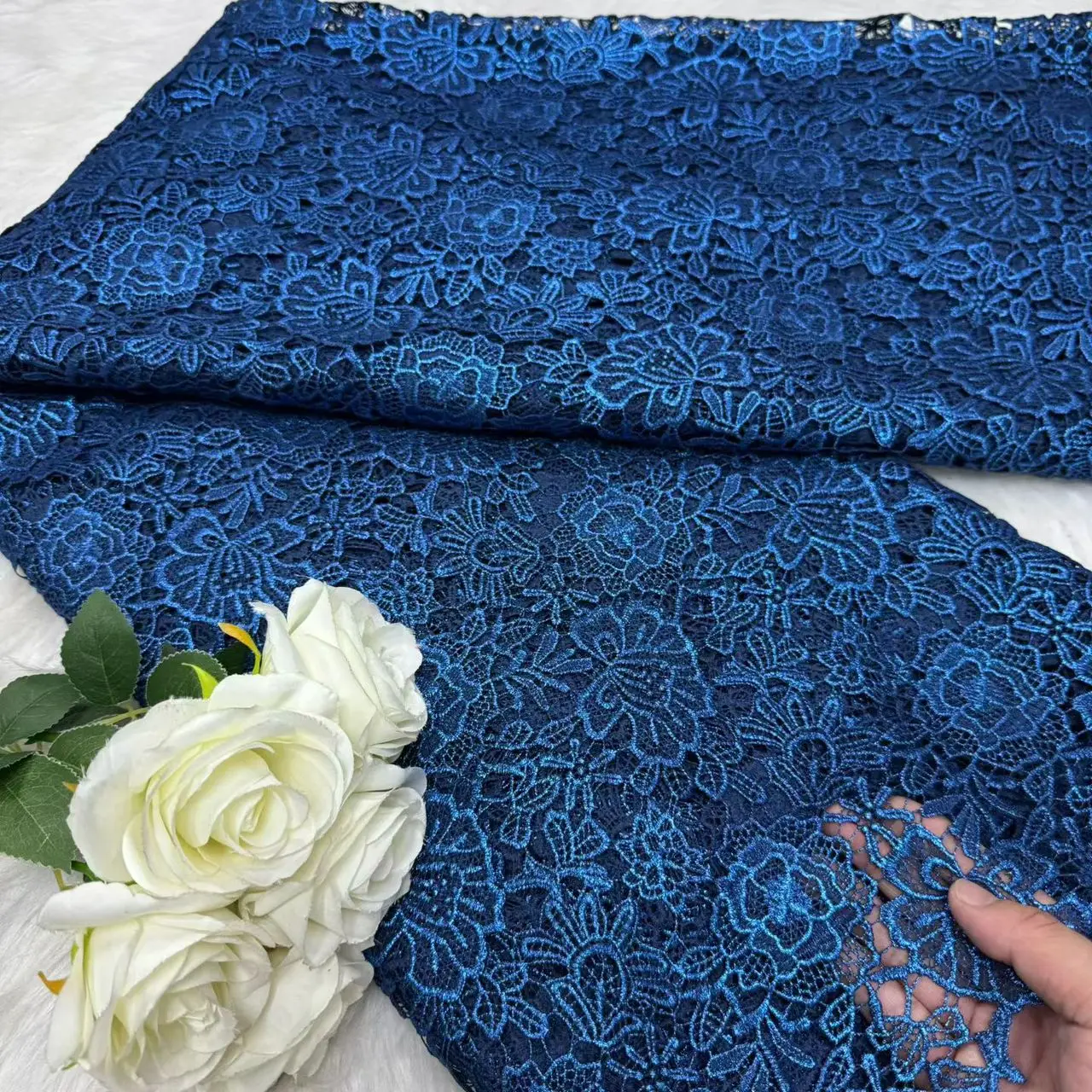 

Нигерийская водорастворимая кружевная ткань высокого качества, африканская позолота, гипюровый шнур, кружевная ткань для женщин, свадебные вечерние платья Hm8-1