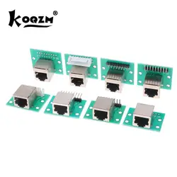 1Pcs RJ45 Adapter Board To XH2.54 Modular Ethernet Connector Adapter Network Interface + Breakout Board + Pin Header