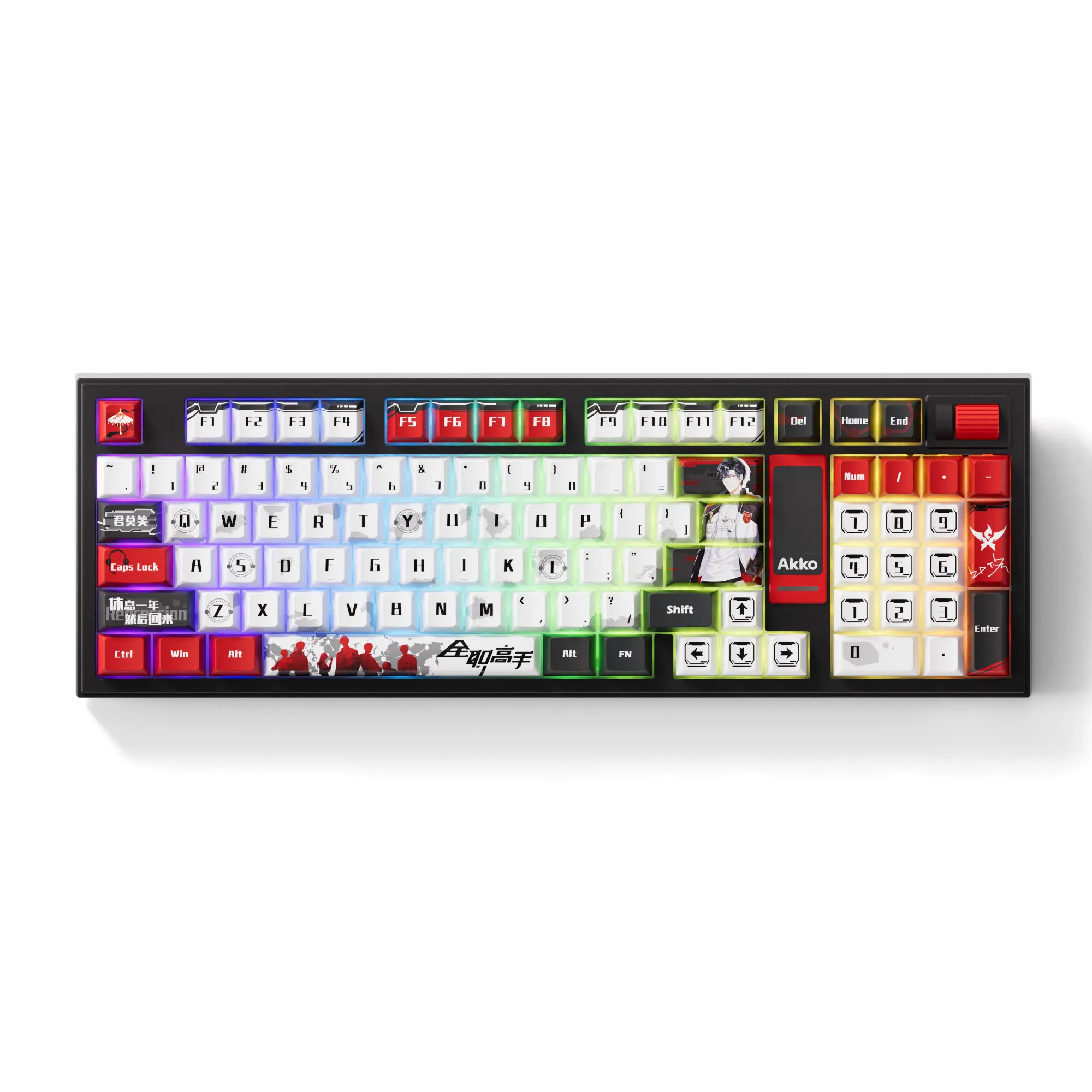 Akko 5098B Ye Xiu Wireless Mechanical Gaming Keyboard With TFT Screen Vertical Knob 96 Keys Hot-Swap RGB Backlit Gasket Mount