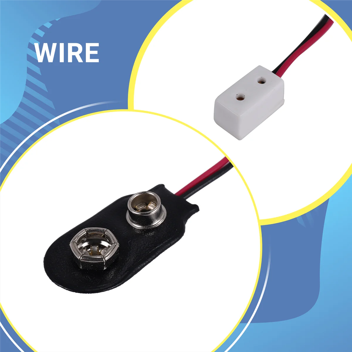 Миниатюрный аккумуляторный разъем 9 В для кукольного домика BISMZ с проводом и одной розеткой LA005