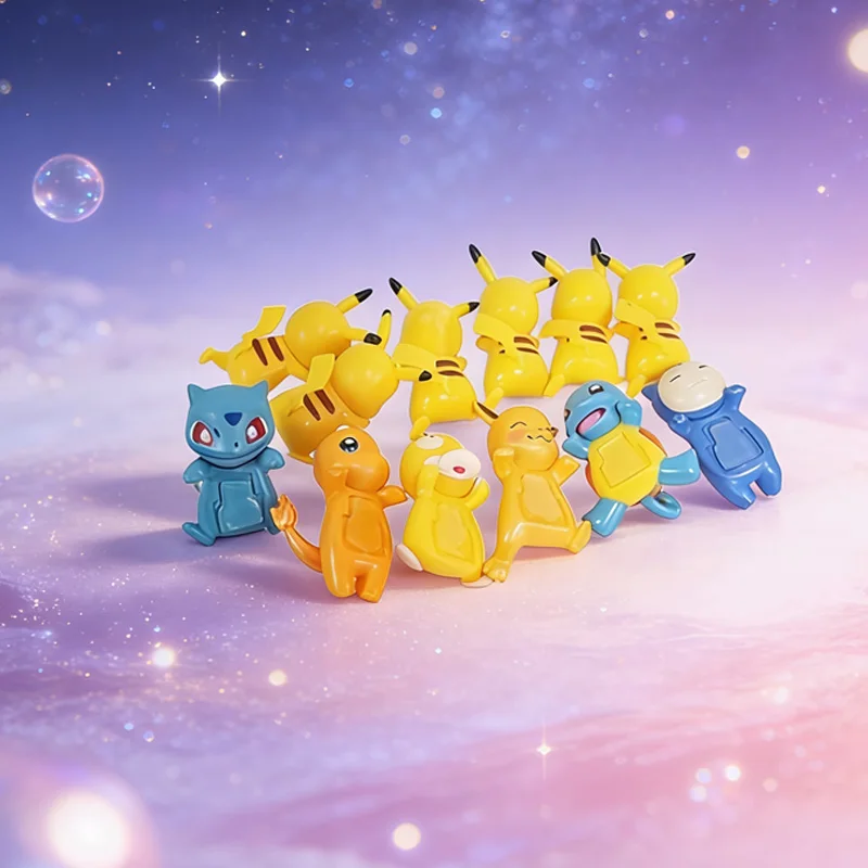 

New Pokemon Series Blind Decorative Items Trendy Blind Boxes Pokemon Car Mounted Pikachu Model Dolls Figurines Toys