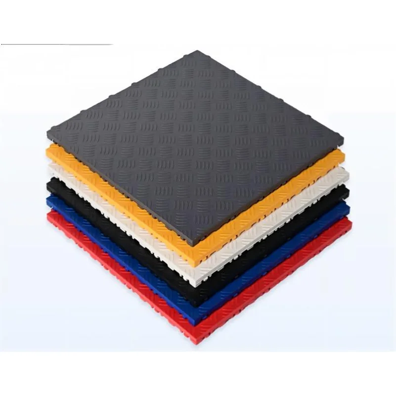 400x400mm Solid PP Interlocking Floor Tiles Anti-slip Drainage Modular Plastic Floor Mats Heavy Duty for Car Wash Shop 4S Store