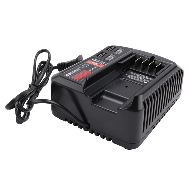 

For CRAFTSMAN 20V 2A Li-Ion Battery Charger CMCB102 Rechargeable Power Tool Lithium Battery Charger Dual USB