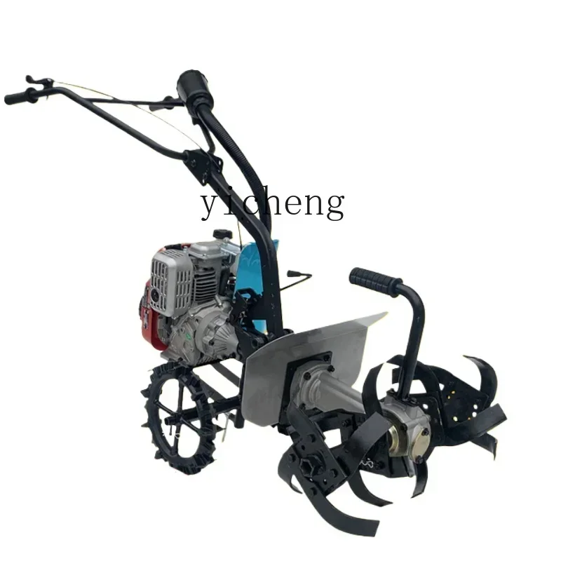 

power small micro tiller soil loosening greenhouse trenching film mulching rotary tiller