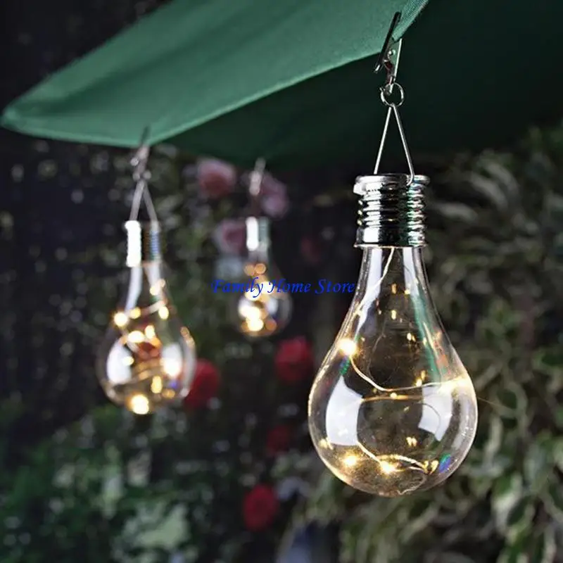 

P0UF Hanging Solar LED Light Bulb Wireless Rotatable Waterproof Outdoor Garden Campin