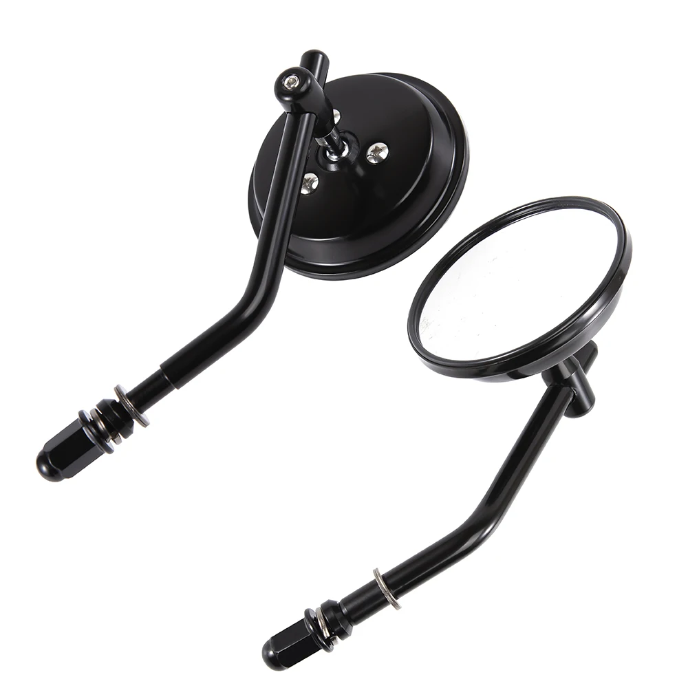 Round Motorcycle Rearview Handlebar Side Mirrors For Harley Softail Dyna Bobber Chopper Sportster XL1200 XL883 Tour Glide FLT