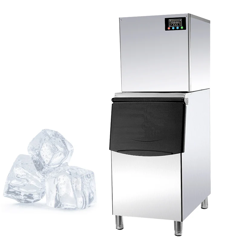 Automatic Square Ice Making Machine 22 * 22 * mm Multifunctional Commercial Milk Tea Shop Bar Ice Maker Machine