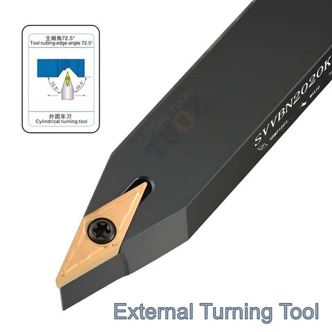 TUOZ SVVCN SVVBN 72.5도 외부 선삭 공구 1010 1212 1616 2020 2525 Cnc 홀더 선반 커터 생크 VCMT VBMT 인서트