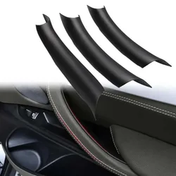 LHD/RHD 3Pcs ABS For BMW X5 F15 X6 F16 2014-2018 Car Interior Black Carbon Fiber Texture Door Pull Handle Protective Cover Trim