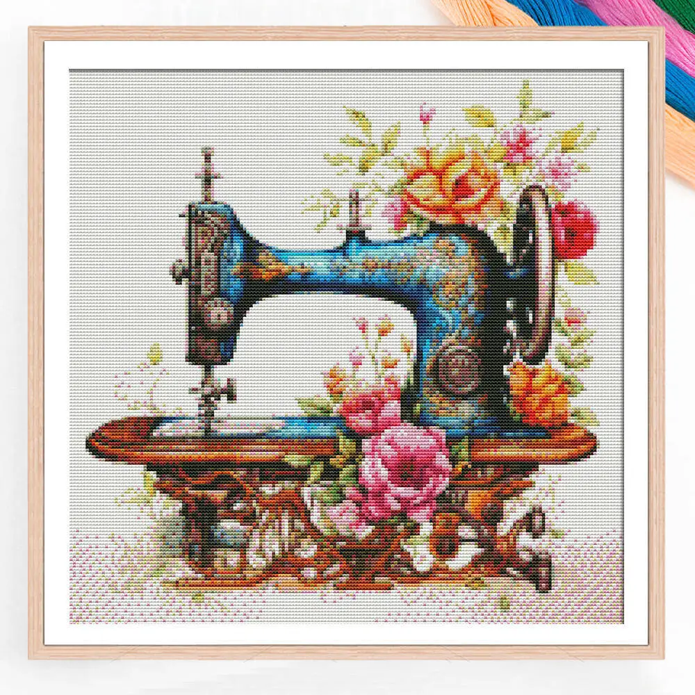 Kreuzstich Kuh Tier DIY voller Kis Stickerei Cale Blume 11CT gedruckt Leinwand Schmetterling einzigartige Home Decor