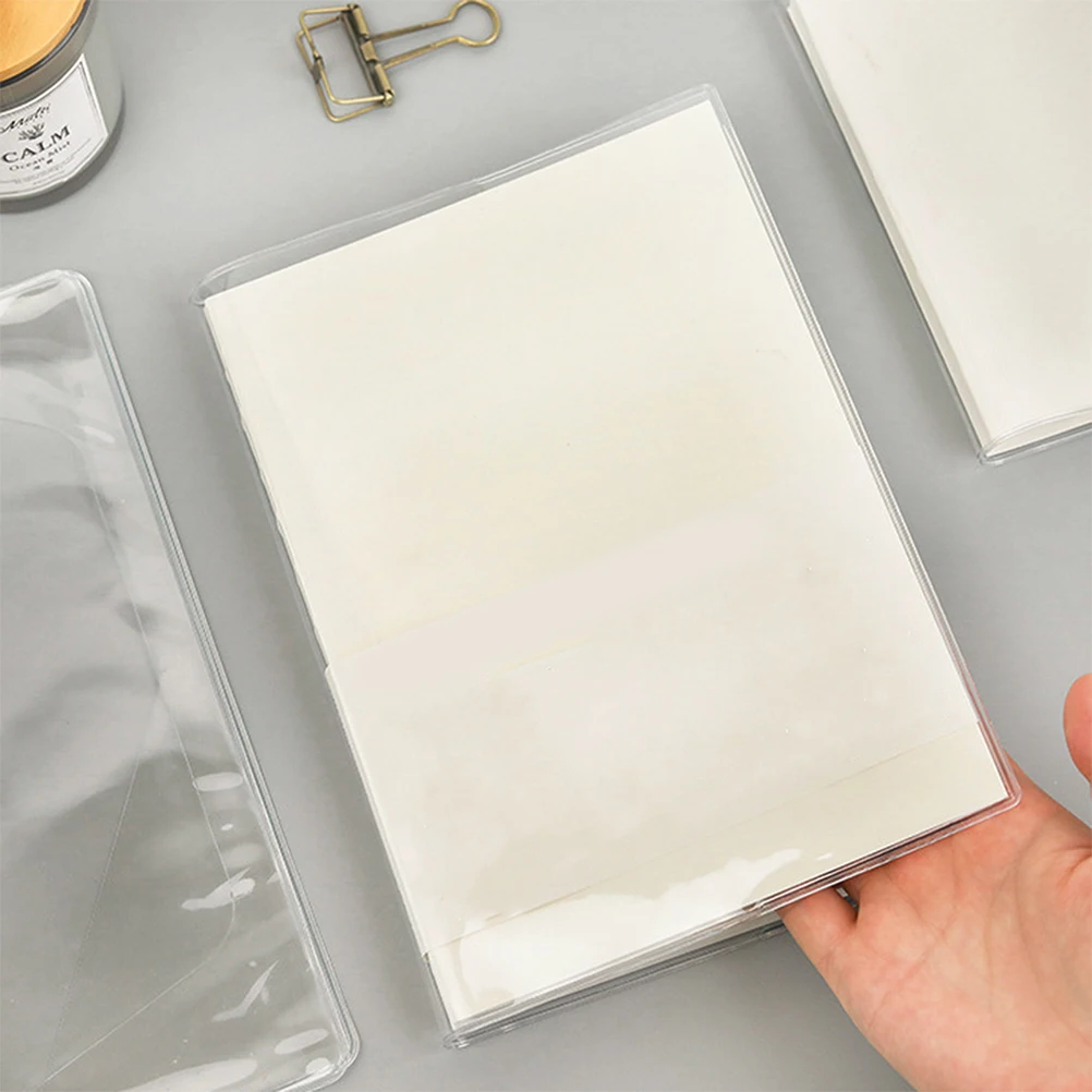 

3Pcs Waterproof Transparent Notebook Covers PVC Book Protectors Clear Protective Sleeves for Textbooks Scrapbooks Notepad Covers