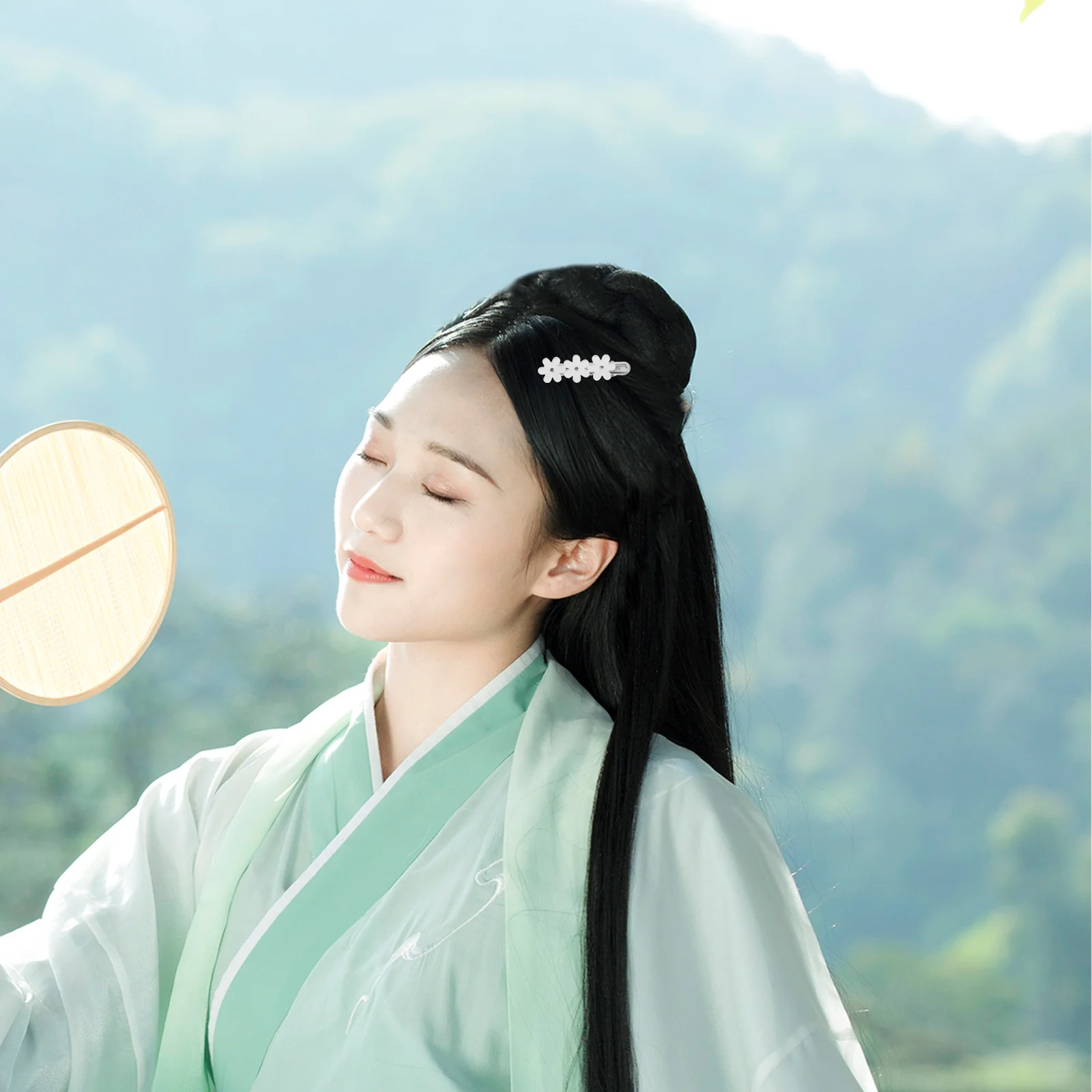 

Ipetboom Flower Hairpin Flashing Headband Hair Clips Cartoon Accessories Silver Plastic Back Decor for Love Clothing