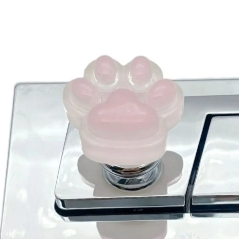 

Creative Cute Luminous Toilet Press Cat Paw Push Switch Water Tank Buttons Cartoon Nail Protector Toilet Button Bathroom