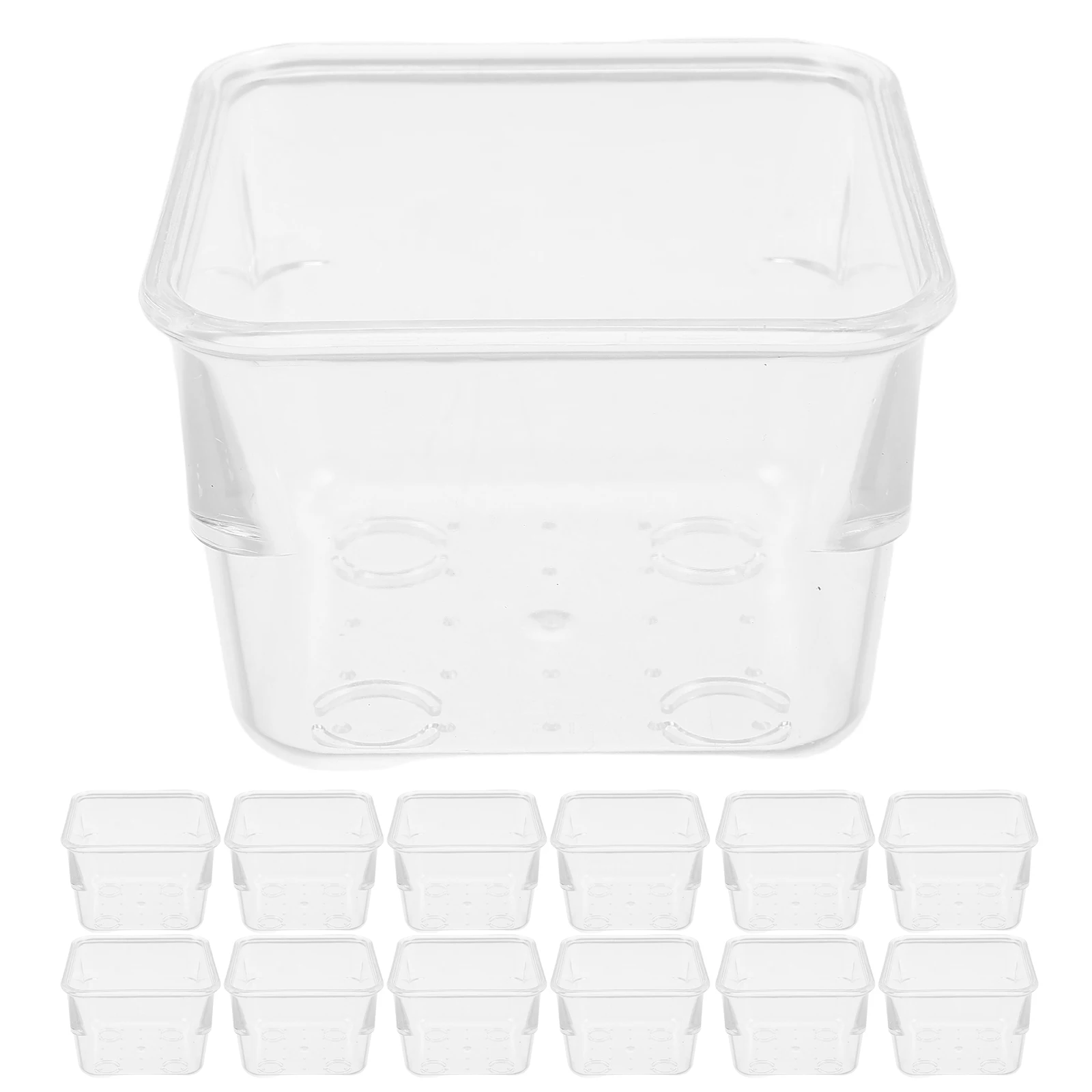 

24pcs Clear Stackable Transparent Makeup Vanity Storage Containers Desktop Dividers For Cosmetics Office Accessories Small