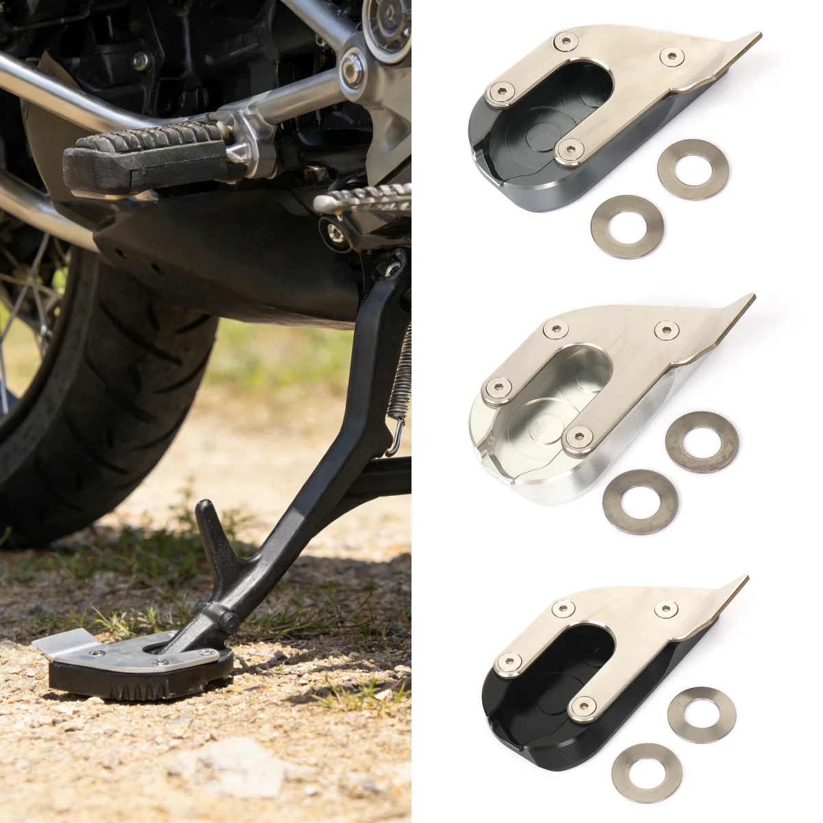 

For BMW R1300GS ADV R 1300 GS 1300GS Adventure New Motorcycle Kickstand Extender Side Stand Extension Enlarger Plate Base Pad