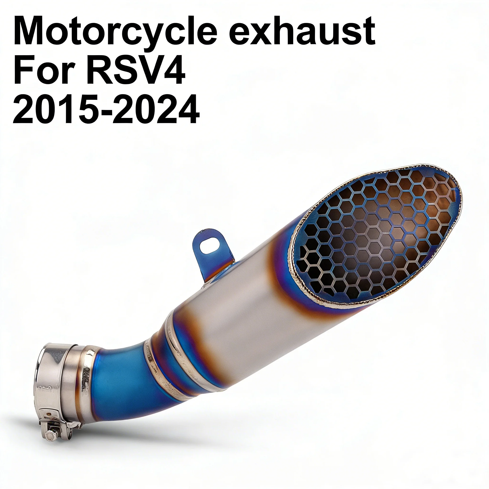 Motorcycle RSV4 exhaust pipe titanium alloy integrated middle and tail muffler original interface 2015-2024