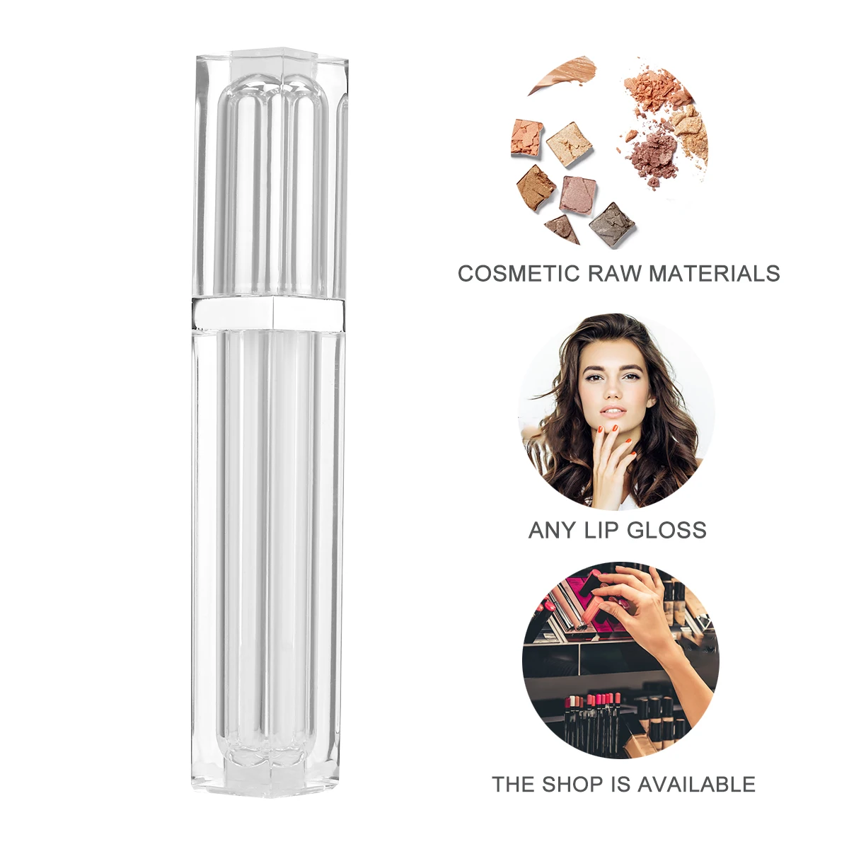

5pcs Gloss Empty Tubes Labial Glair Transparent Bottle Mini Compact Design For Travel Oil Container Empty
