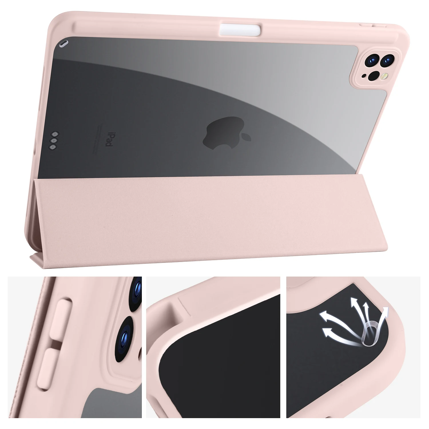 حافظة لجهاز iPad Air 5 4 10.9 Mini 6 غطاء شفاف لجهاز IPad 9.7 2017 2018 10.2 7th 8th 9th 11 12.9inch 2020 2021 2022 Shell