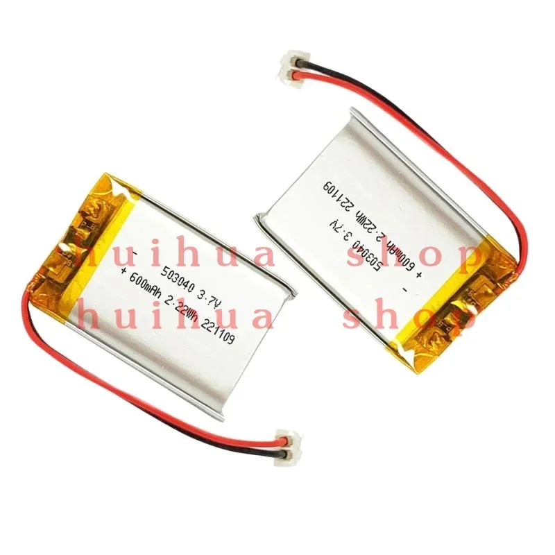 10PCS 3.7V 600mAh LIPO Rechargeable Battery 503040 053040   Li-Ion Polymer Lithium Batteries for Speaker Radio VCR LED Light GPS
