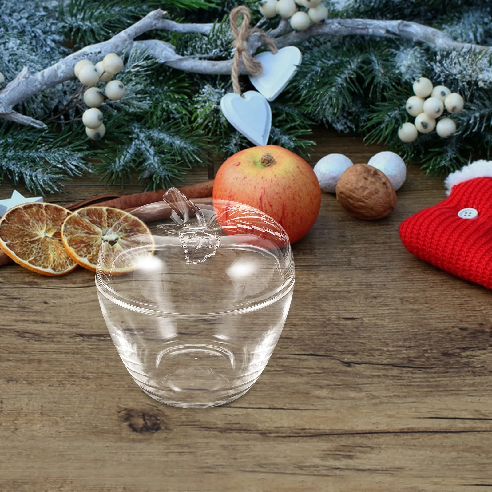 

Creative Apple Gift Plastic Containers Holiday Candy Treat Box Wedding Favor Boxes Teacher Appreciation Present Small