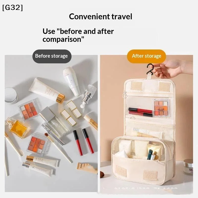 Waterproof Hanging Travel Toiletry Bag Large Capacity Multiple Pockets Perfect For Trips Vacations Getaways[G32]