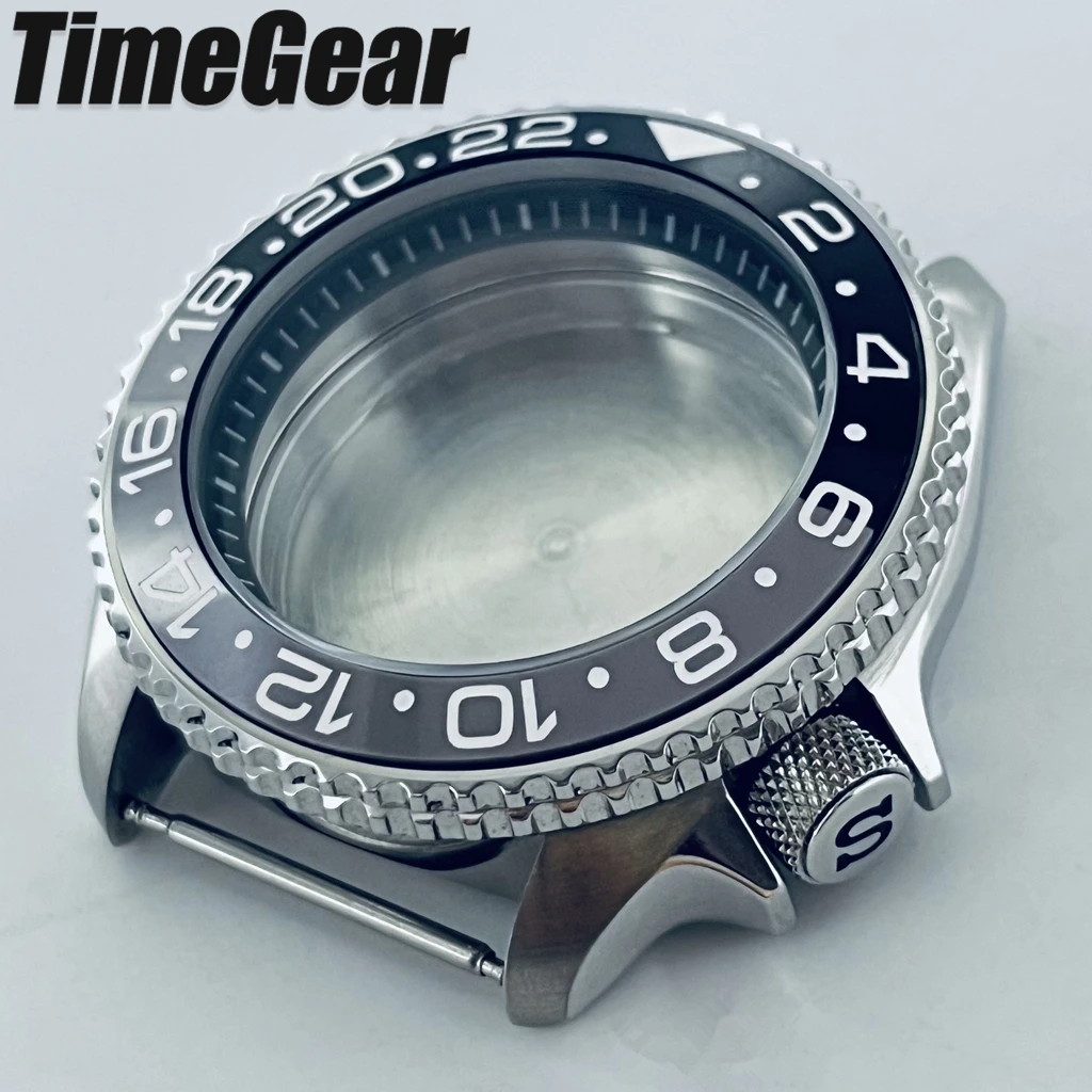 42mm  NH35 SKX 007 Men's Watch Case S Crown Ceramic/Aluminum  Bezel Watch Case For NH34 NH35 NH36 NH38 NH70 Movement