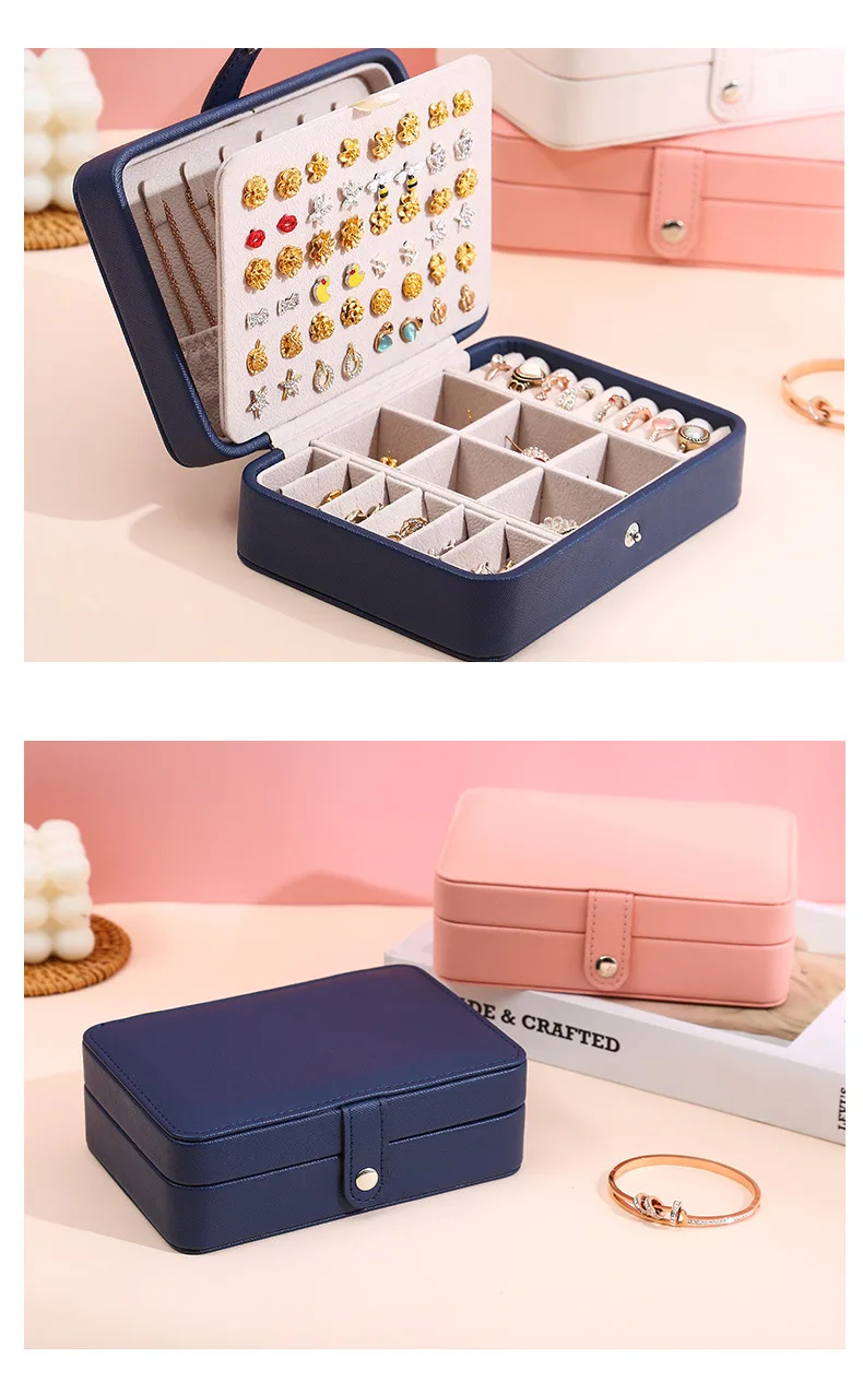 Koreanische Version Einfache Ins Stil Tragbare Schmuck Lagerung Box 2023 Neue High-end-Exquisite Große Kapazität Reise Schmuck Tasche – Detail 3