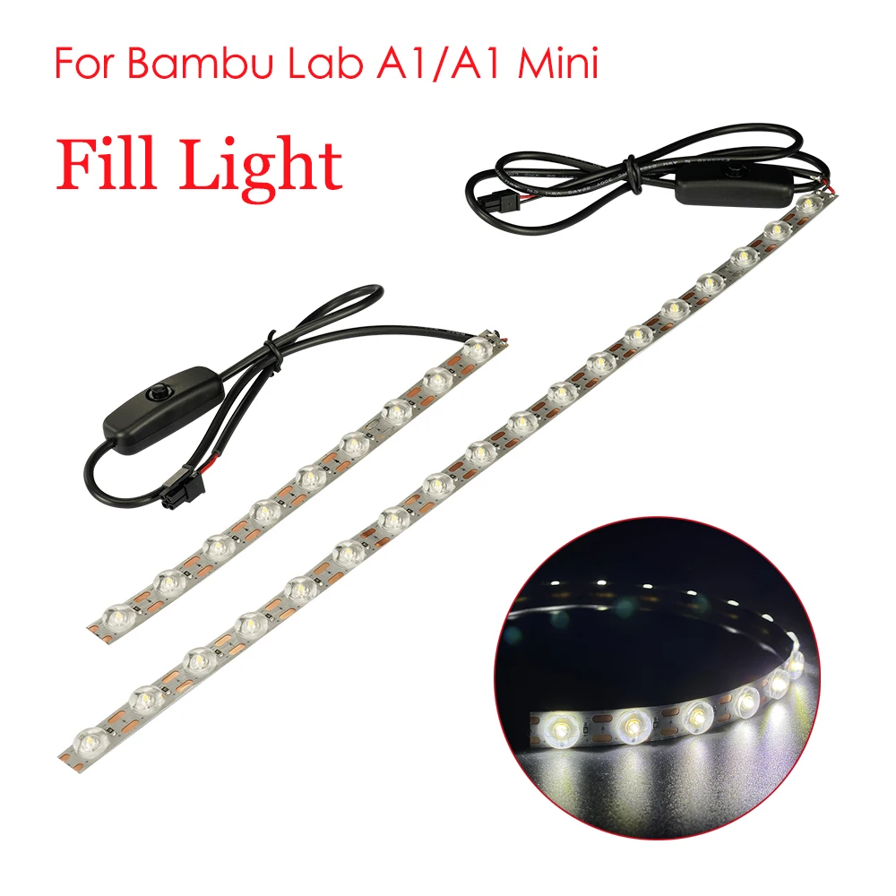 For Bambu lab A1/A1mini Led Light Strip Ra95 Fill light 24V Bambulab 3D Printer Parts Fill Light for A1 Special Light Strip