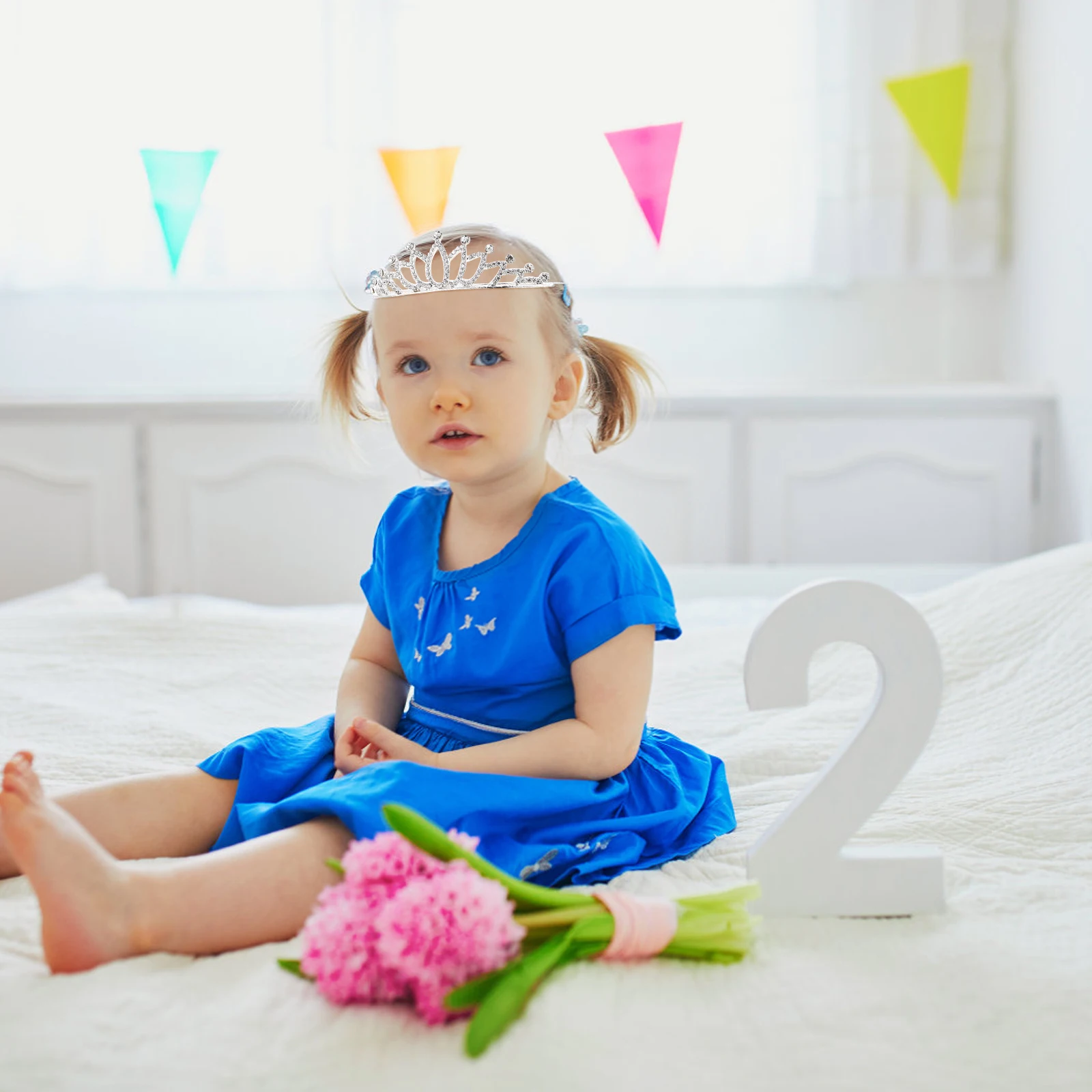 

4pcs Shiny Rhinestone Hairbands Kids Dance Party Wedding Headwear Girls Fashion Tiara Accessories Costume Prom Birthday