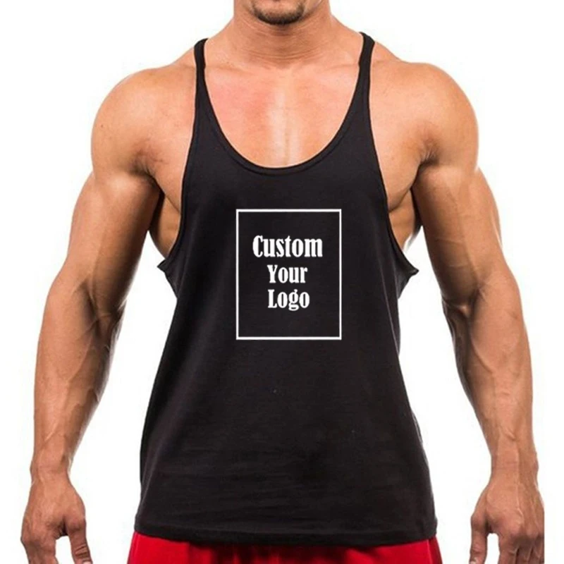 Men's Printed Casual Sports T-shirt Sleeveless Customize Training Fitness Summer Gym Vest Tank Tops Outdoor Quick Drying Clothes