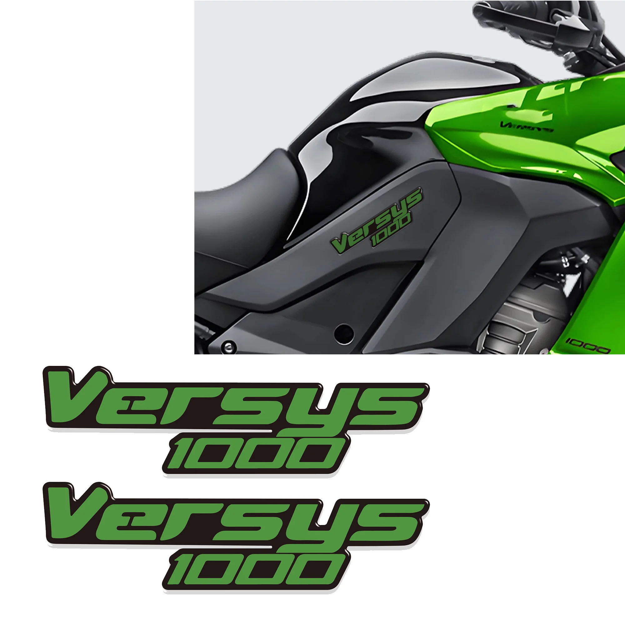 3D Gel Resin Stickers Motorcycle Tank Protection compatible with KAWASAKI VERSYS 1000