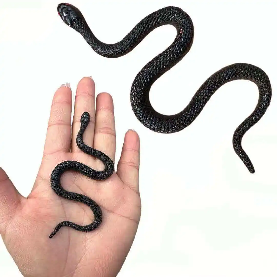 Small Realistic Rubber Snake Lifelike Garden Props Prank Toys Scary Gag Gifts Halloween April Fool's Day Party Favors Kids Adult