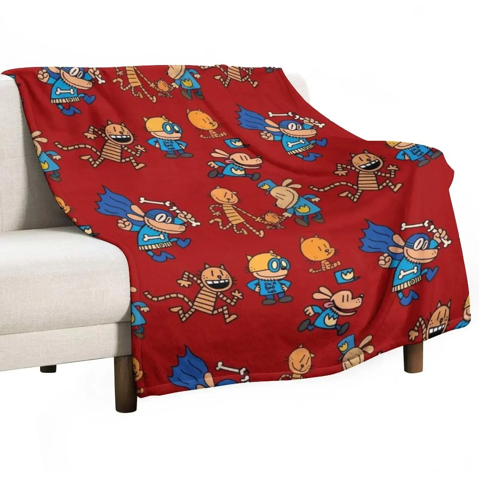 

Dog Man, Petey, Lil Petey Combo Set Pack Throw Blanket Luxury Thicken Hairy wednesday warm for winter Blankets