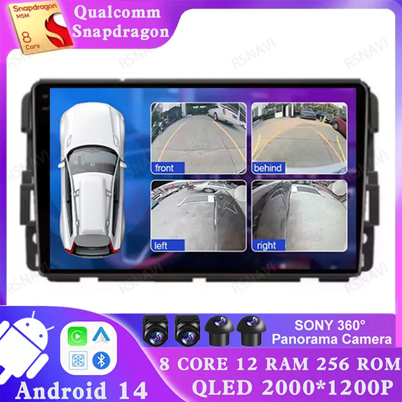 Android 15 para Chevrolet Silverado Impala GMC Yukon Acadia Sierra DSP Carplay Auto Viedo Player GPS Radio de coche AI voz 2DIN NAVI