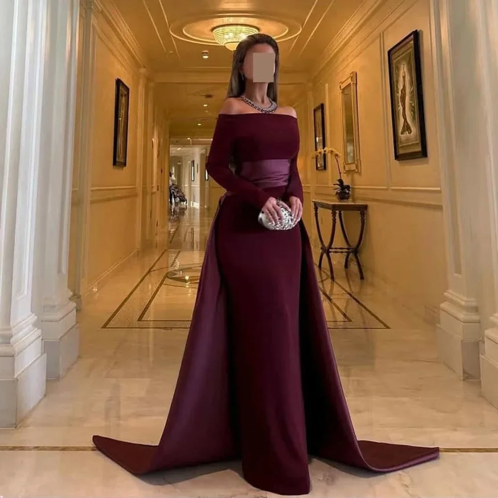 

AsaNagi Arabia Elegant Prom Dresses Women's Party Evening Gowns Off-The-Shoulder Formal Party Dresses Customized